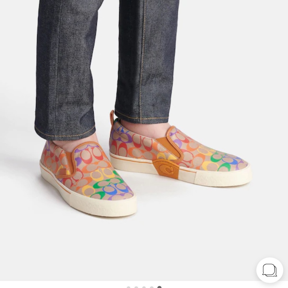 COACH
Men's Skate Rainbow Logo Print Slip-On Sneakers - Picture 3 of 15
